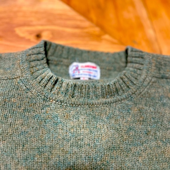 Vintage Women’s Clansman Scottish Shetland 100% Wool Sweater size L Green. - Picture 4 of 11